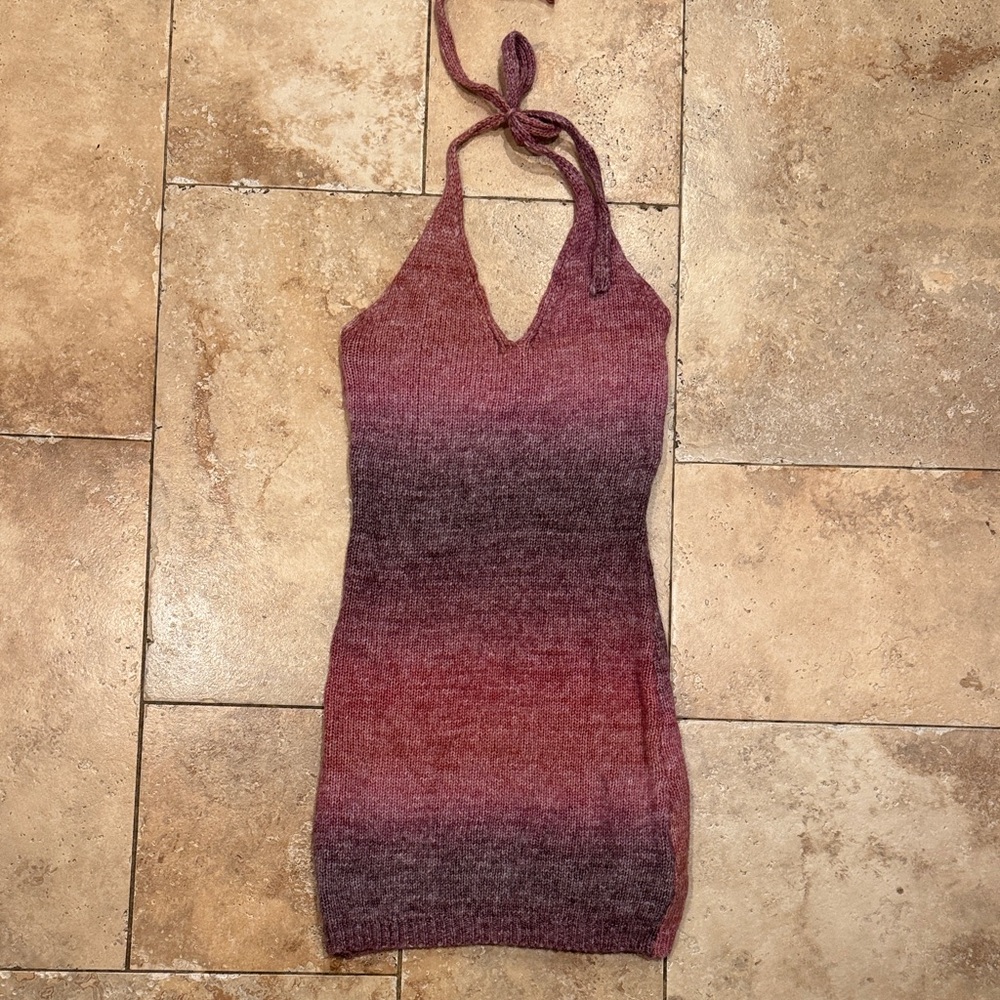 Princess Polly Gradient Halter Knit Dress - Size XS/S